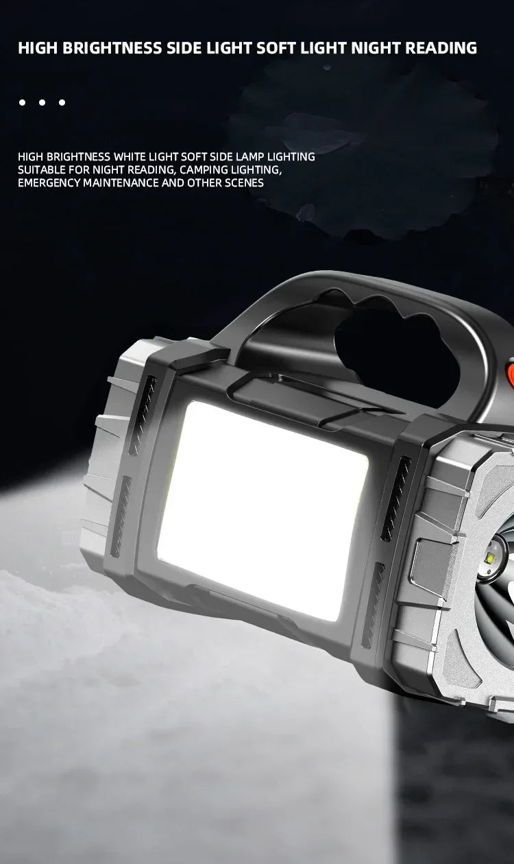 🔦 Lanterna LED Potente com Recarregamento USB + Solar
