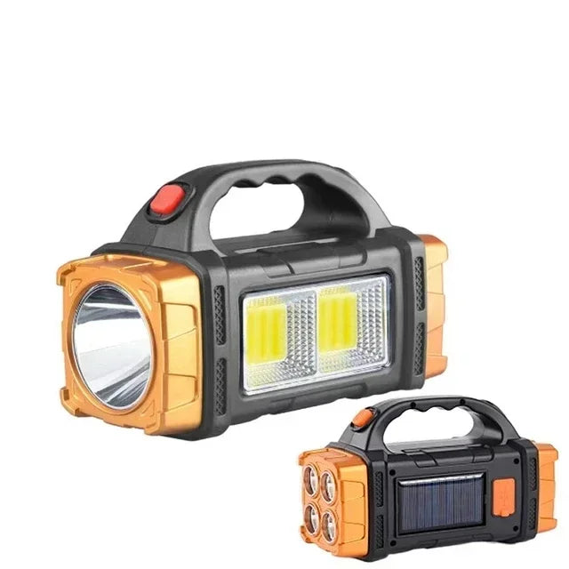 🔦 Lanterna LED Potente com Recarregamento USB + Solar