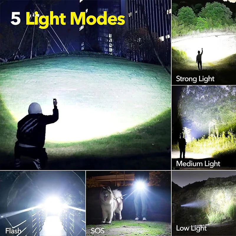 🔦 Lanterna Tática LED de Alta Potência Recarregável