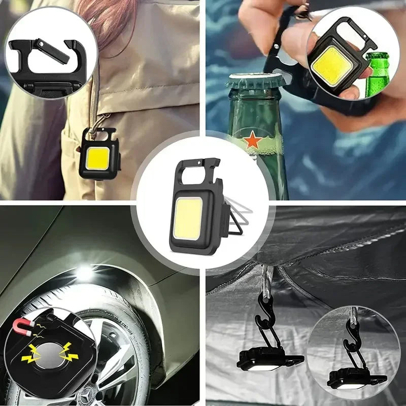 Mini Lanterna LED Portátil com Íman e Abridor – 800 Lumens