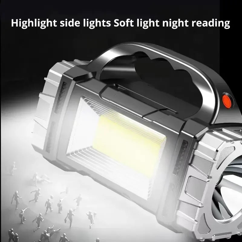 🔦 Lanterna LED Potente com Recarregamento USB + Solar