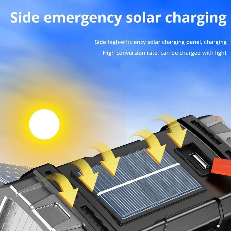 🔦 Lanterna LED Potente com Recarregamento USB + Solar