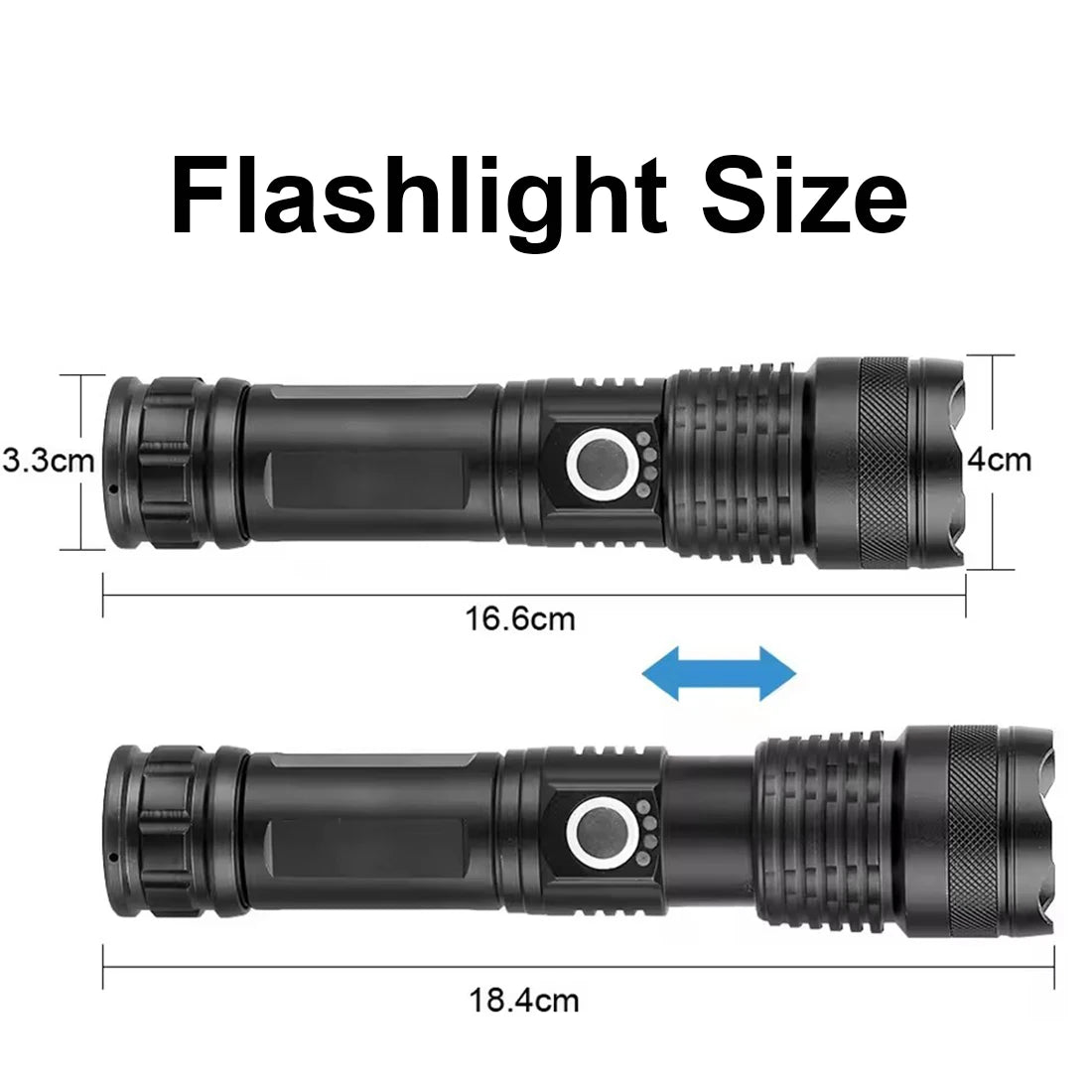 🔦 Lanterna Tática LED de Alta Potência Recarregável