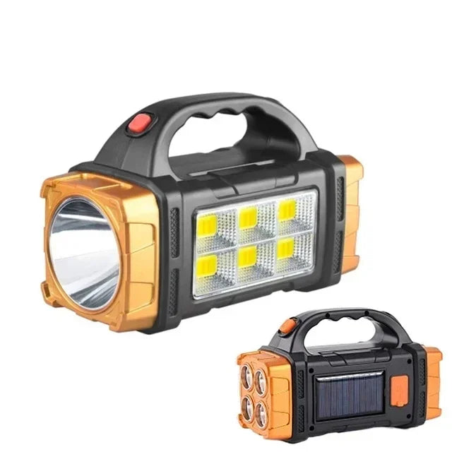 🔦 Lanterna LED Potente com Recarregamento USB + Solar