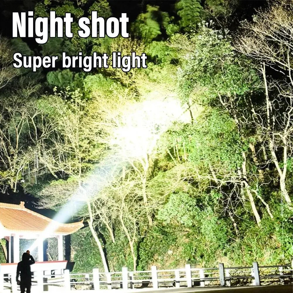 🔦 Lanterna LED Potente com Recarregamento USB + Solar