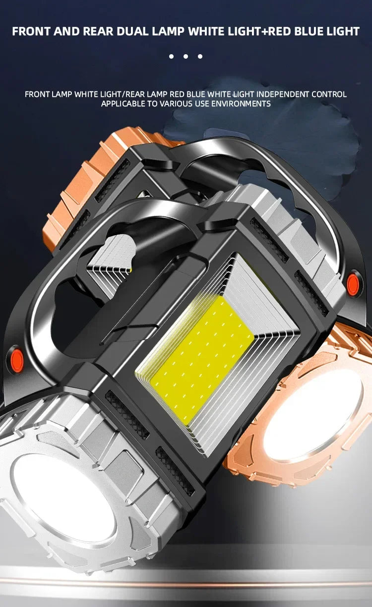 🔦 Lanterna LED Potente com Recarregamento USB + Solar