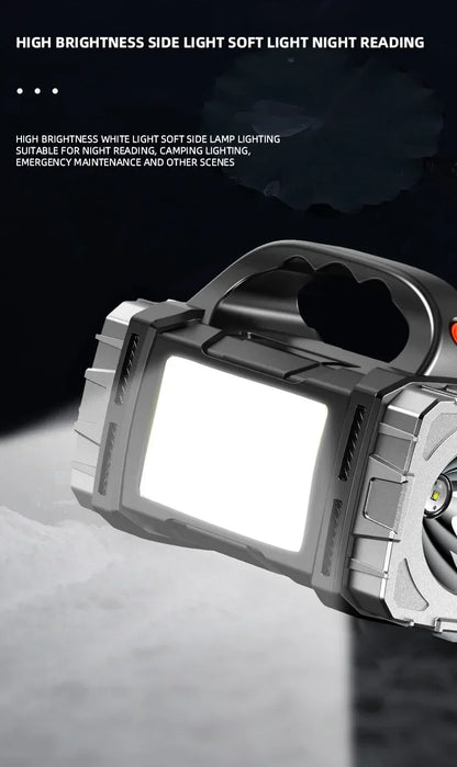 🔦 Lanterna LED Potente com Recarregamento USB + Solar