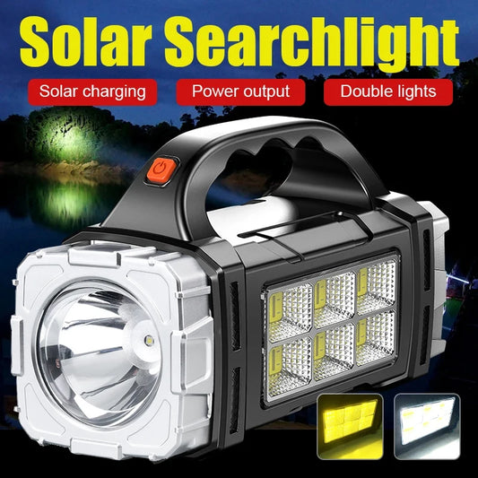🔦 Lanterna LED Potente com Recarregamento USB + Solar