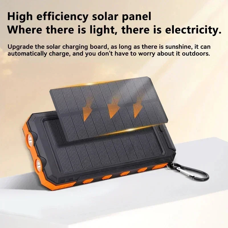 200000mAh Solar Power Bank Large Capacity Portable Charger Fast Charging External Battery for IPhone Samsun Huawei Powerbank