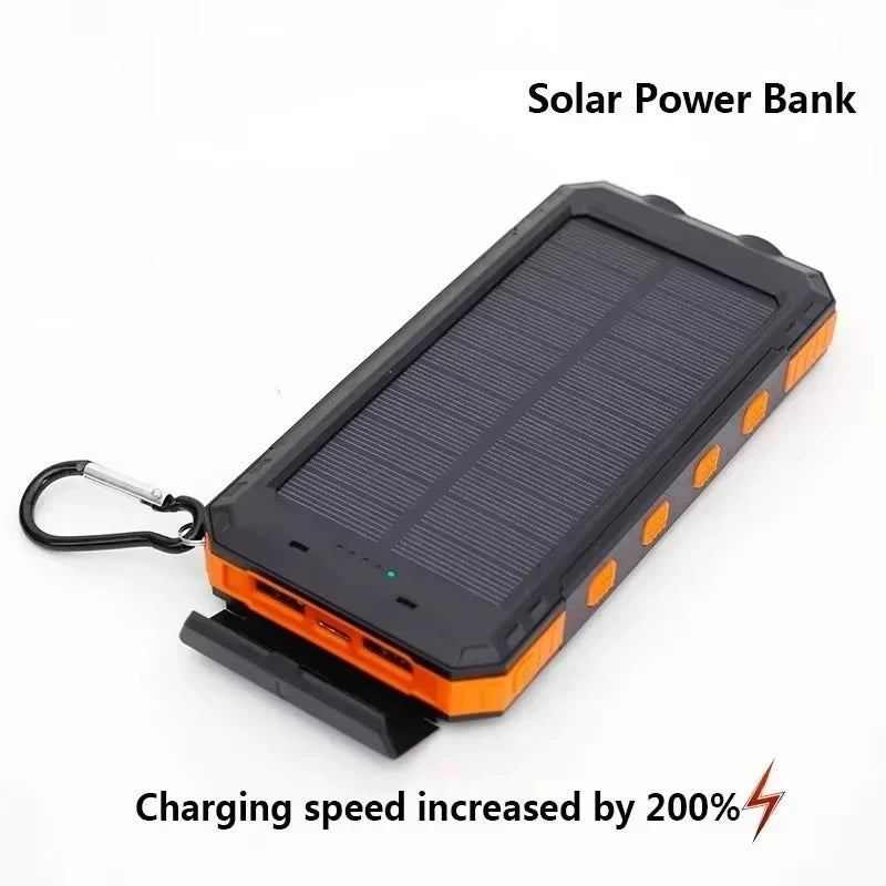 200000mAh Solar Power Bank Large Capacity Portable Charger Fast Charging External Battery for IPhone Samsun Huawei Powerbank