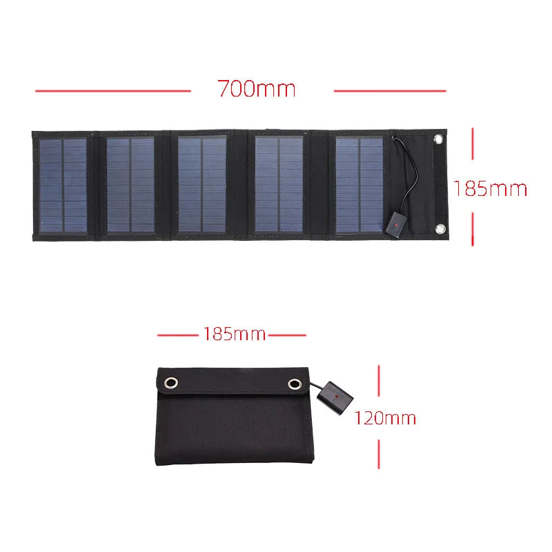 ☀️ Painel Solar Dobrável 70/40W à Prova d’Água