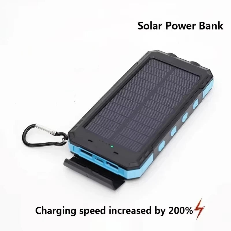 200000mAh Solar Power Bank Large Capacity Portable Charger Fast Charging External Battery for IPhone Samsun Huawei Powerbank