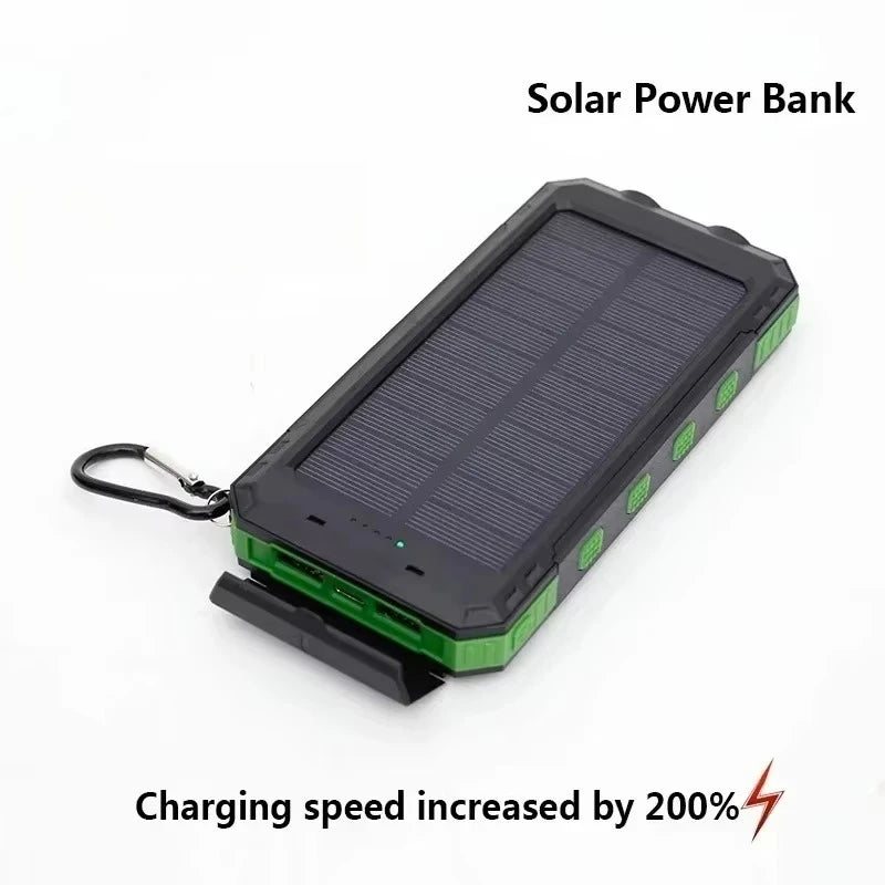 200000mAh Solar Power Bank Large Capacity Portable Charger Fast Charging External Battery for IPhone Samsun Huawei Powerbank