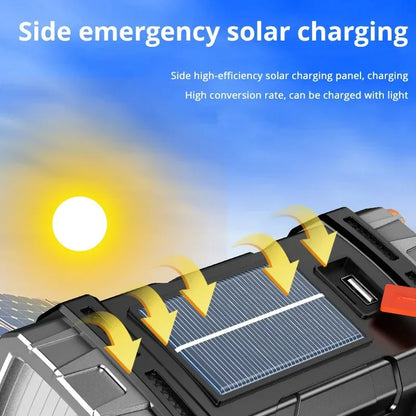 🔦 Lanterna LED Potente com Recarregamento USB + Solar
