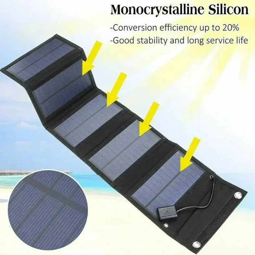 ☀️ Painel Solar Dobrável 70/40W à Prova d’Água
