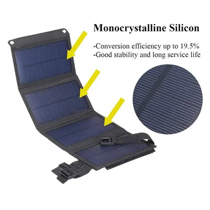 ☀️ Painel Solar Dobrável 70/40W à Prova d’Água