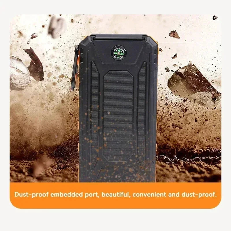 200000mAh Solar Power Bank Large Capacity Portable Charger Fast Charging External Battery for IPhone Samsun Huawei Powerbank