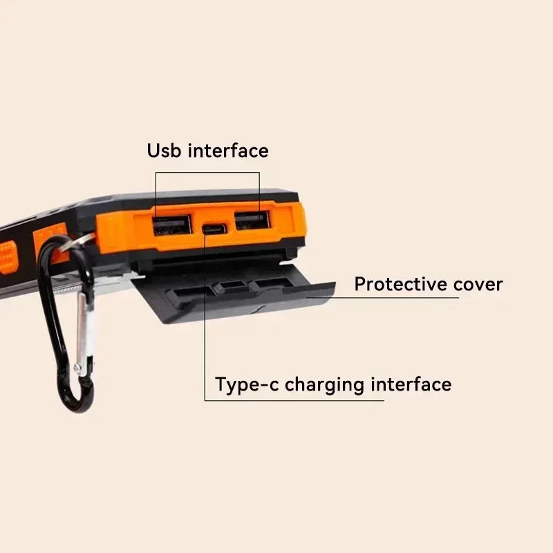 200000mAh Solar Power Bank Large Capacity Portable Charger Fast Charging External Battery for IPhone Samsun Huawei Powerbank