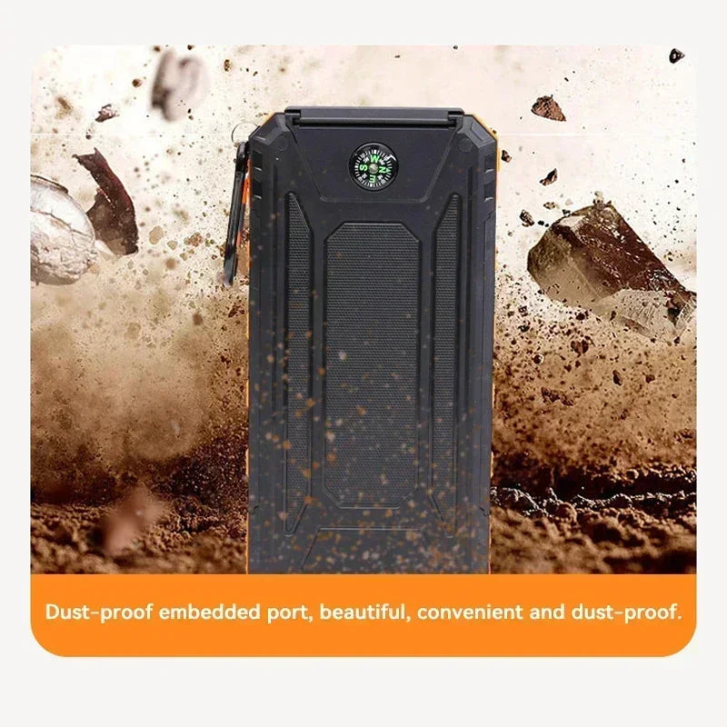 200000mAh Solar Power Bank Large Capacity Portable Charger Fast Charging External Battery for IPhone Samsun Huawei Powerbank