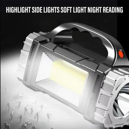 🔦 Lanterna LED Potente com Recarregamento USB + Solar