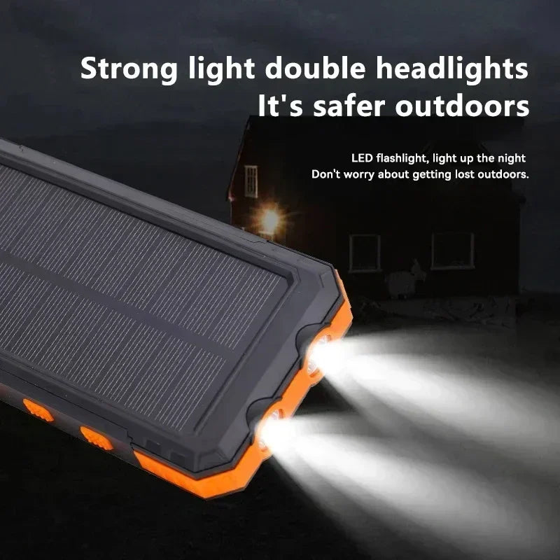 200000mAh Solar Power Bank Large Capacity Portable Charger Fast Charging External Battery for IPhone Samsun Huawei Powerbank