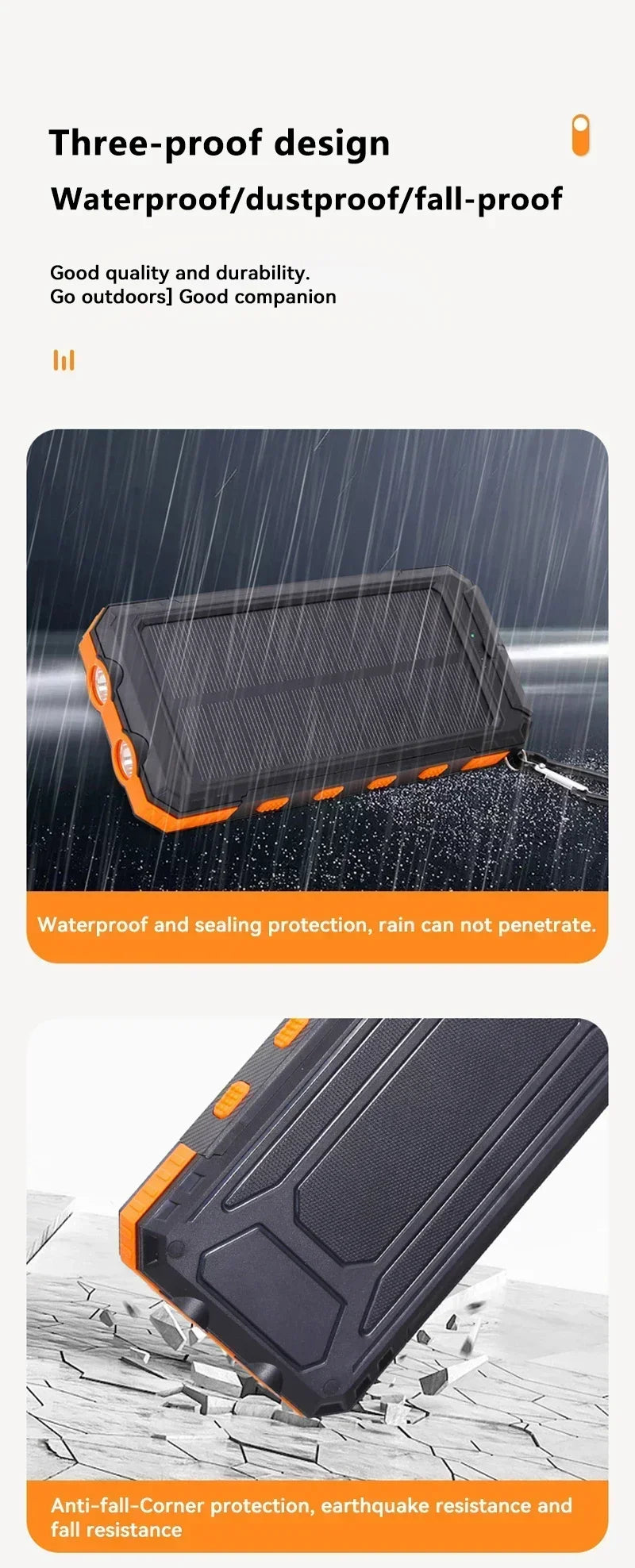 200000mAh Solar Power Bank Large Capacity Portable Charger Fast Charging External Battery for IPhone Samsun Huawei Powerbank