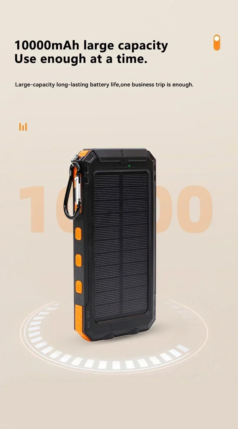 200000mAh Solar Power Bank Large Capacity Portable Charger Fast Charging External Battery for IPhone Samsun Huawei Powerbank