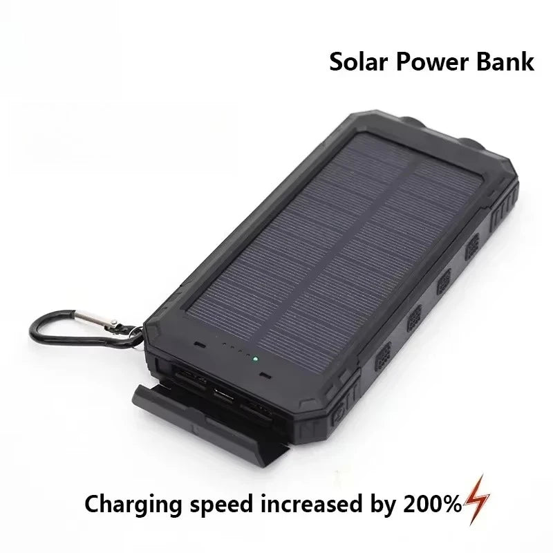 200000mAh Solar Power Bank Large Capacity Portable Charger Fast Charging External Battery for IPhone Samsun Huawei Powerbank