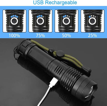 🔦 Lanterna Tática LED de Alta Potência Recarregável