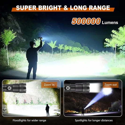 🔦 Lanterna Tática LED de Alta Potência Recarregável